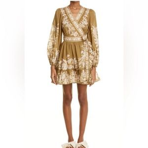 Zimmermann Anneke Olive Wrap Dress